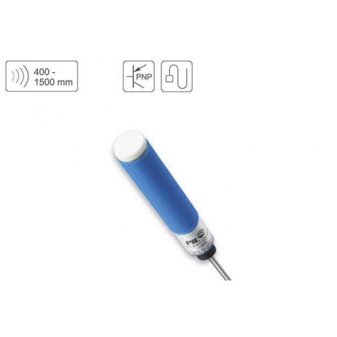PIL P47-150-M18-PNO-2m-B Ultrasonic Retro-Reflective Sensor up to 1500 mm Расстояние восприятия PIL SENSOREN 18796