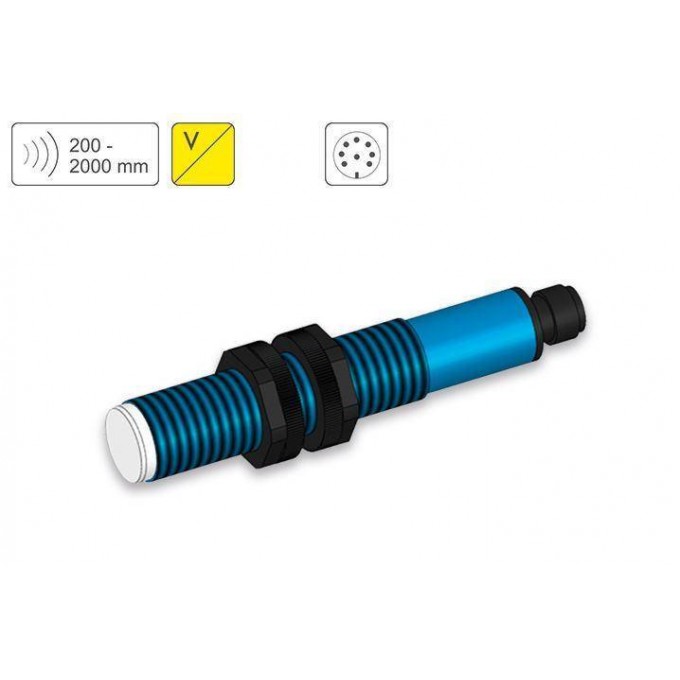 PIL P49-200-M18-U-CM12 OEM Ультразвуковой датчик расстояния до 2000 mm Расстояние восприятия PIL SENSOREN 18814