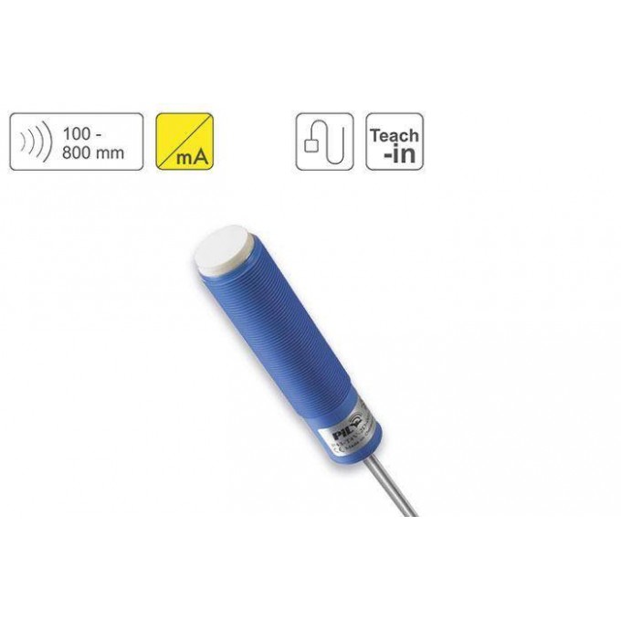 PIL P43-80-M18-PBT-I-2m Ультразвуковой датчик расстояния до 800 mm Расстояние восприятия PIL SENSOREN 414911